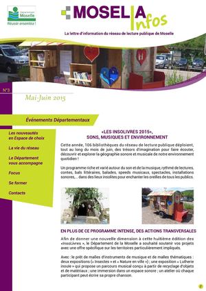Moselia Infos #3 - Mai Juin 2015