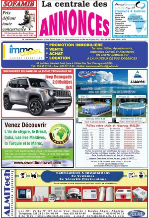 La Centrale des annonces N° 1253 Semaine du 31 Mai au 06 Juin 2015
