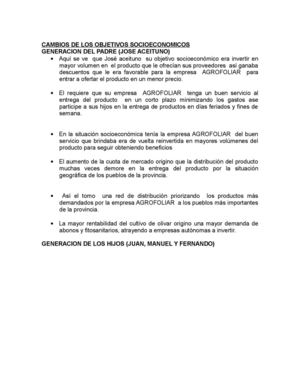 Cambios De Los Objetivos Socioeconomicos