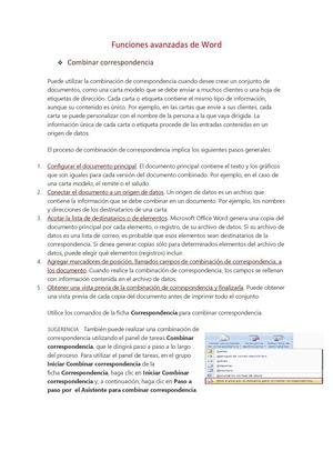 Funciones Avanzadas De Word