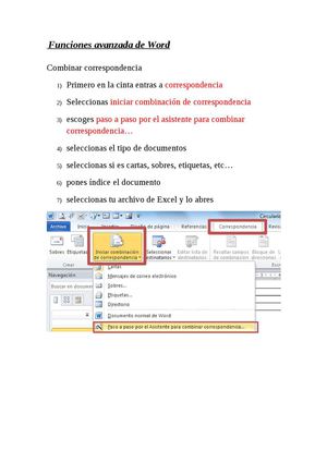 Funciones Avanzada De Word Tarek Amer Computo