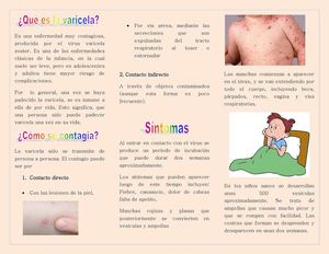 Folleto Varicela