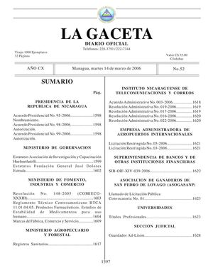 Gaceta 52