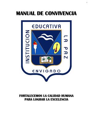 Manual de Convivencia IE La Paz