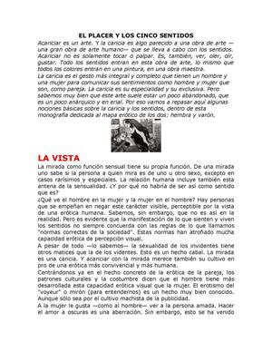 El Placer Y Los Cinco Sentidos