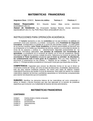 Matematicas Financieras