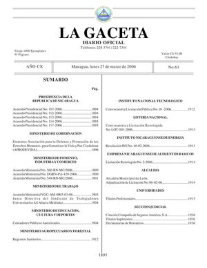 Gaceta 61