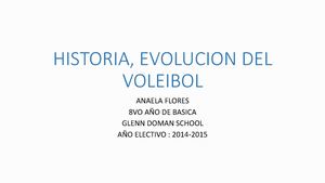 Historia, Evolucion Del Voleibol