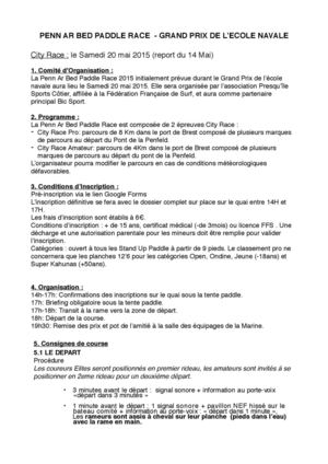Avis de course Penn Ar Bed 2015