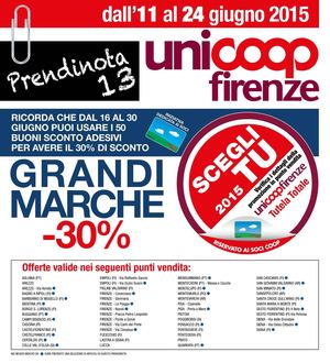 Volantino Uni Coop Firenze Dal 11 Al 24 Giugno