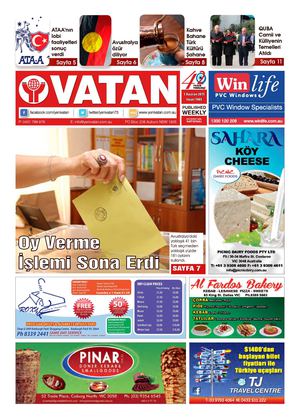 Yeni Vatan Turkish Newspaper Issue No: 1803