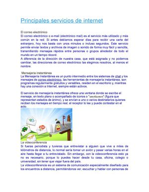 Principales Servicios De Internet