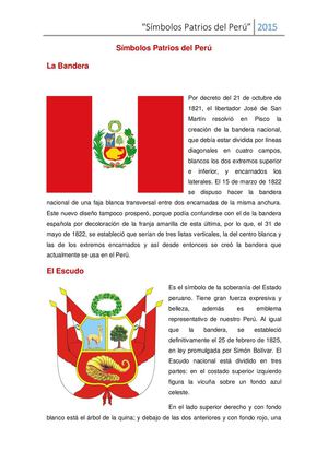 Símbolos Patrios Del Perú