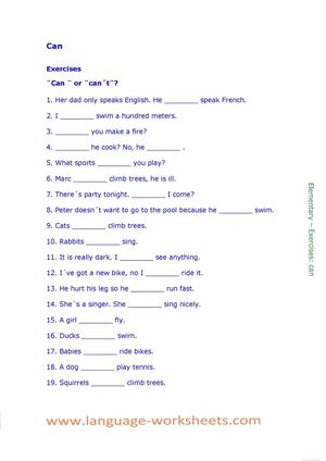 Elementarycanexercises