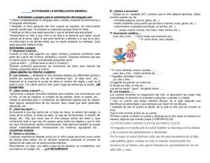 Actividades La Estimulacion General