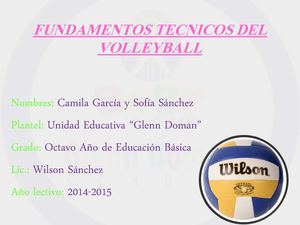 Fundamentos Tecnicos Del Voleibol