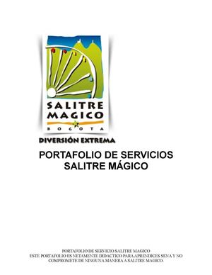 Portafolio De Servicios Salitre Magico
