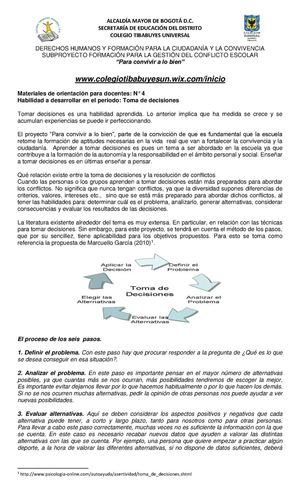 Guia Docente N° 4 Toma De Decisiones