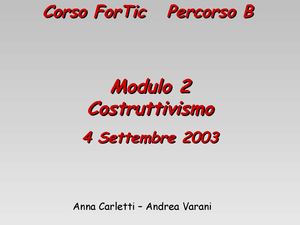 Varani Costruttivismo