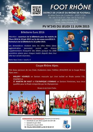 PV 245 du jeudi 11 juin 2015