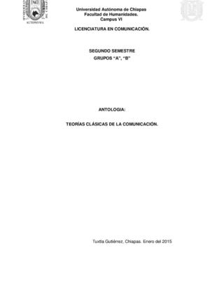 Teorías Clásicas Antología