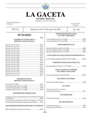 Gaceta 168
