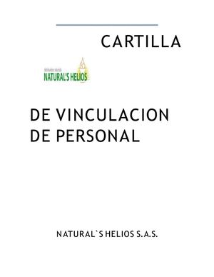 Cartilla De Vinculacion de personal