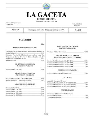 Gaceta 182