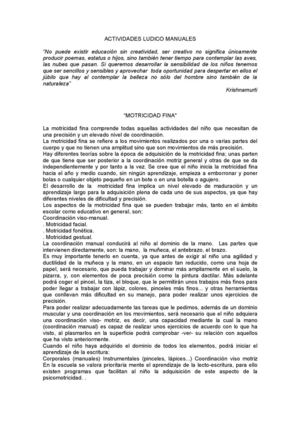 Actividades Ludico Manuales
