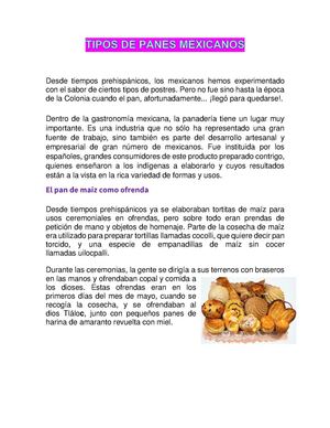 Tipos De Panes Mexicanos