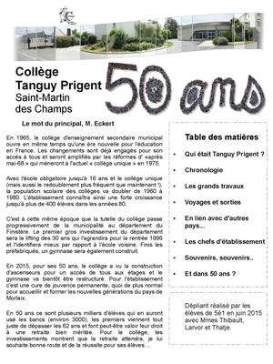 50 ans du collège Tanguy Prigent !