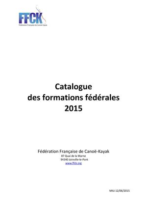 Calendrier Des Formations Federales