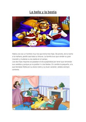 La Bella Y La Bestia Cuento Inf