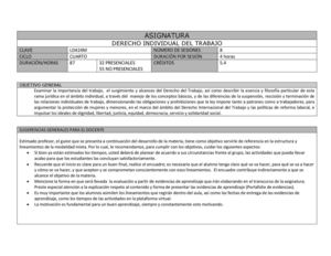 Ld424m Derecho Individual Del Trabajo