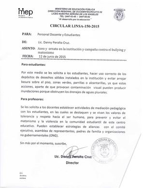 Aseo Y Ornato En La Institucion Y Campaña Contra El Bullying Y Matonismo