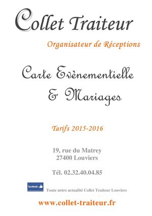 Carte Traiteur Mariages Evreux