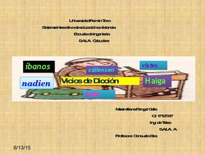 Vicios De Diccion Del Lenguaje