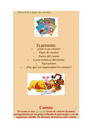 Estructura Y Tipos De Cuentos