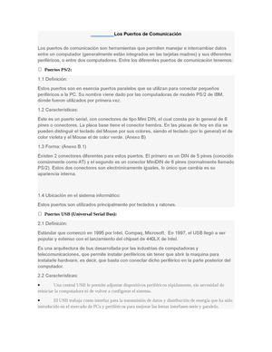 Los Puertos De Comunicación