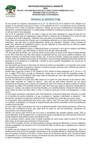 Cronica El Desafío Titas