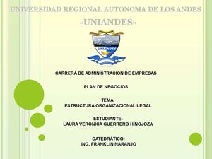 Estructura Organizacional Legal