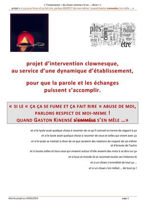 Projet Pour Gaston çA çA Se Fume Et çA Fit Rire 20142015