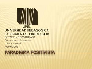 Paradigma Positivista Luisa Y Jose