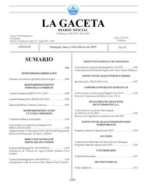 Gaceta 31 feb 2005