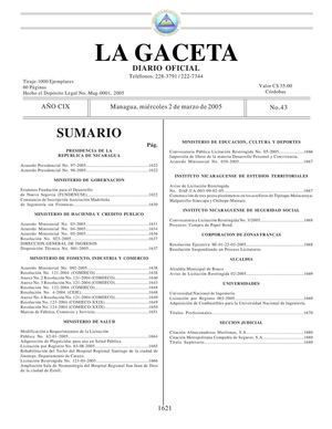 Gaceta 43 mar 2005