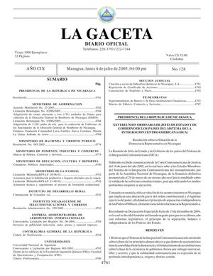 Gaceta 128  julio 2005
