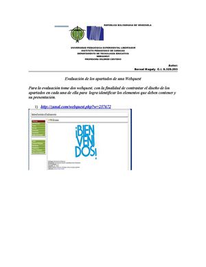 Evaluación De Los Apartados De Una Webquest (1)