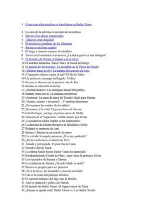 Capitulos De Sailor Moon