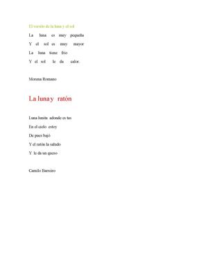 El Versito De La Luna Y El Sol