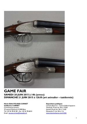 Enchères Game Fair 20 21 Juin 2015
